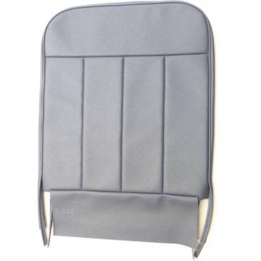 60-62 Front Seat Squab Cover Fixed Back Vinyl Blue/Grey
