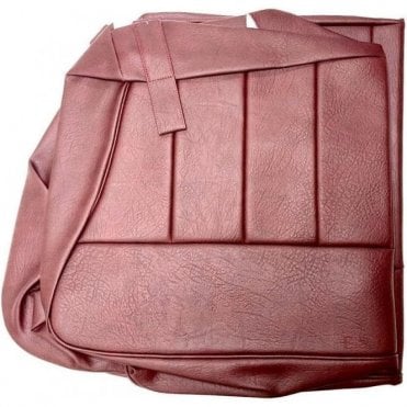 60-62 Rear Seat Cover Traveller Base and Back Vinyl Maroon