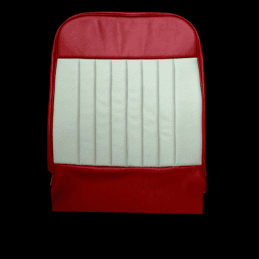 62-64 Duotone Front Seat Squab Cover Fixed Back Vinyl Red