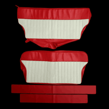 62-64 Duotone Rear Seat Cover Traveller Vinyl Cherokee Red