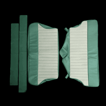 62-64 Duotone Rear Seat Cover Traveller Vinyl Porcelain Green