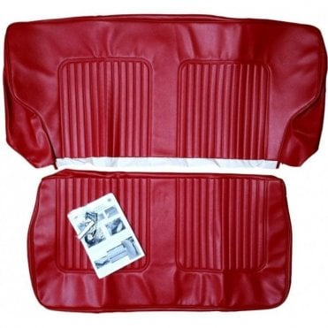 64-71 Late Rear Seat Cover 2DR Saloon Vinyl Cherokee Red