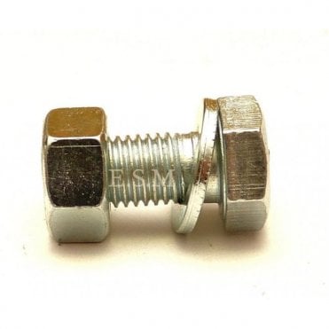 Bolt & Nut (Secures Brake Back Plate To King-Pin) & Rear Axle To Backplate