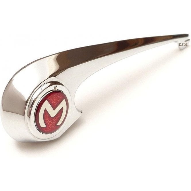 Bonnet Chrome Lift Handle ("M" Flash) Early Type With Enamel Badge
