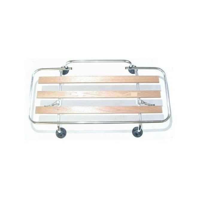 Boot Lid Rack-Polished Aluminium With Wooden Slats - Not Specifically Designed for Morris Minors or Austin A30/A35
