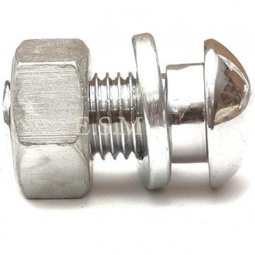Bumper Bolt & Nut (Chrome) Large Head