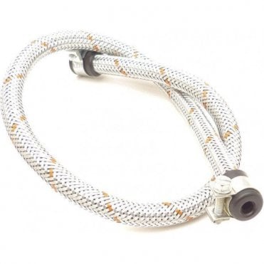 Fuel / Petrol Pipe-Pump To Carburettor-Metal Braided (Late) Push-On Type (With Clips) E10 Compliant