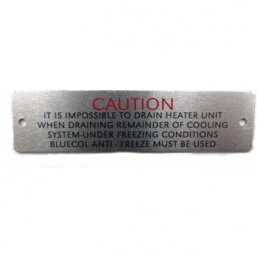 Heater Pipe Caution Badge
