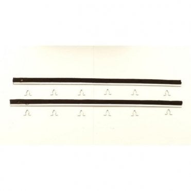 ONE DOOR SET Window Weather Strip & Clips (2 Door Saloon, Traveller & Convertible) *Fits Either Side Of Glass In Door*