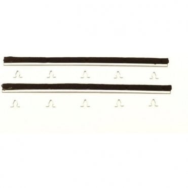 ONE DOOR SET Window Weather Strips & Clips (4 DOOR FRONT) (Fits Either Side Of Glass In Door)