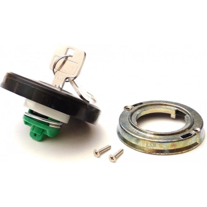 Petrol / Fuel / Gas Cap - Locking Type (Black Plastic) - Vented