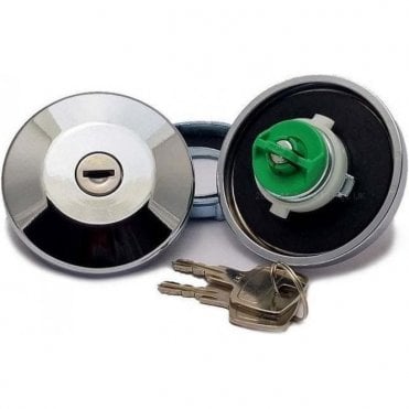 Petrol / Fuel / Gas Cap - Locking Type (Chrome) - Vented