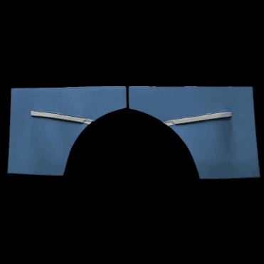 Rear Quarter Panels 1962-`64 Traveller (BLUE DUO-TONE) Pair