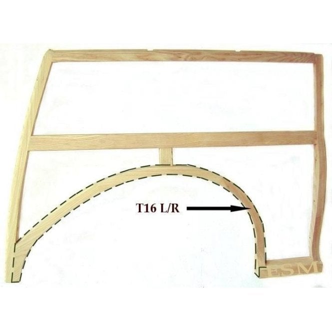 Rear Wheel Arch-Complete - Assembled L/H WOODIES