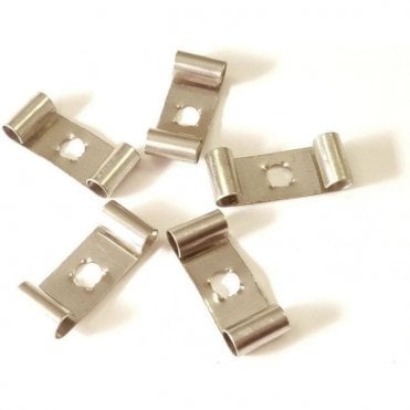 SET OF 5 Metal Earth Clip in Stainless Steel (For Headlamp Wire etc.) ORIGINAL TYPE - Made by ESM