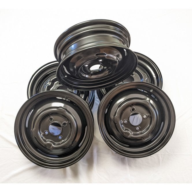 SET OF 5 Road Wheels 4.5J x 14" MINOR 8 cwt. Van & Pick-Up (4.5" Wide) E Coat Primed (ACA8264) (LP917)