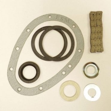 Timing Chain Replacement Kit - Single Row - With Seal,Gasket,Chain,Tensioners & Lock Washers - Fits All OHV Models