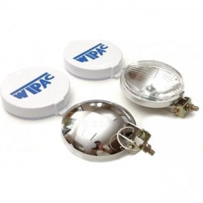 thumbnail interactive-video image 1 of Wipac 7 Inch Round Halogen Headlamp Kit LHD - Chrome Housing With H4 Bulbs (Pair) 1 of 5