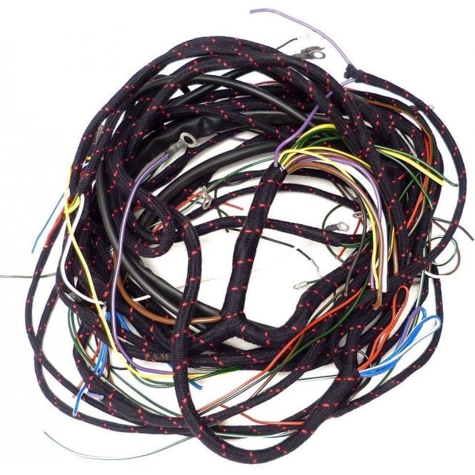 Wiring Loom - 1955 to 1956 Series II 4-Door Chassis Number 352300-On Coil On Dynamo *UK Made By Autosparks*